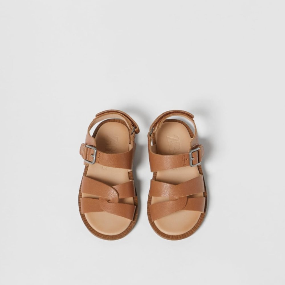 Zara Baby Leather Sandals - NWT - Size 9.5 (6.45")